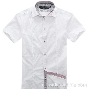 Hvit kropp passer til korte ermer tilfeldige skjorter